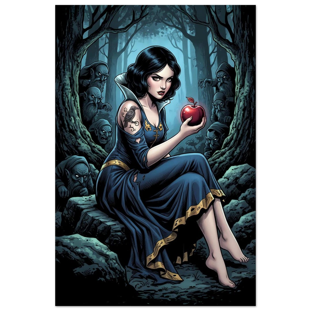 Gothic Snow White Poster Dark Fantasy Fairy Tale Wall Art - Etsy