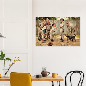 Sandlot Baseball Argument Archival Giclée Fine Art Print - Nostalgic Americana zdjęcie 14