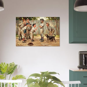 Sandlot Baseball Argument Archival Giclée Fine Art Print - Nostalgic Americana zdjęcie 10