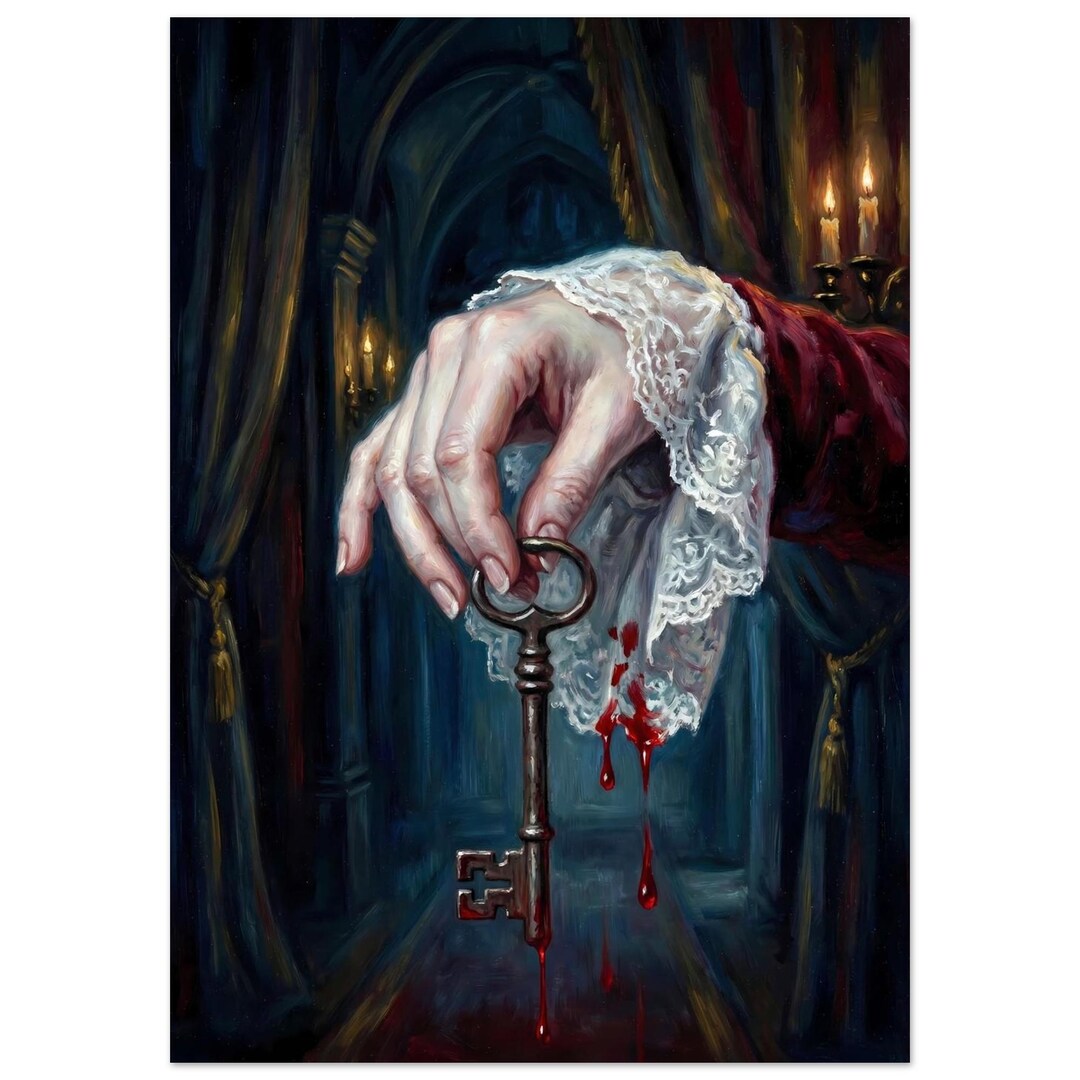 Bluebeard Keys Bluebeard Key Art Poster – Gothic Macabre Illustration - Etsy