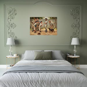 Sandlot Baseball Argument Archival Giclée Fine Art Print - Nostalgic Americana zdjęcie 9