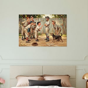 Sandlot Baseball Argument Archival Giclée Fine Art Print - Nostalgic Americana zdjęcie 3