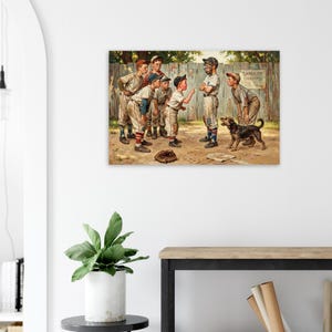 Sandlot Baseball Argument Archival Giclée Fine Art Print - Nostalgic Americana zdjęcie 16