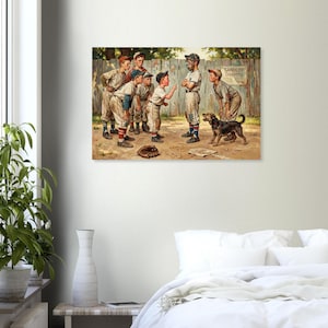 Sandlot Baseball Argument Archival Giclée Fine Art Print - Nostalgic Americana zdjęcie 13