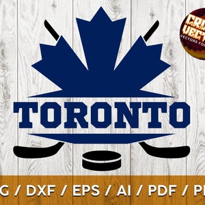 Toronto Hockey Sticks Foglia d'acero per il taglio e - SVG, AI, PNG, Cricut e altro