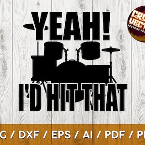 Drummer Funny Art for Printing and Cutting & - SVG, AI, PNG, Cricut and more