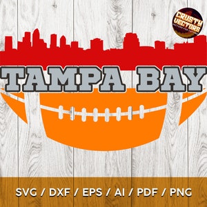 Tampa Bay Football Digitales Design - Perfekt zum Drucken, Schneiden und Sublimieren & - svg, Ai, Png, Pdf, Dxf, Eps, Cricut, Silouhette