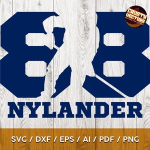 Espace négatif du lecteur Nylander de Toronto avec numéro à découper et - SVG, AI, PNG, Cricut, sublimation et plus