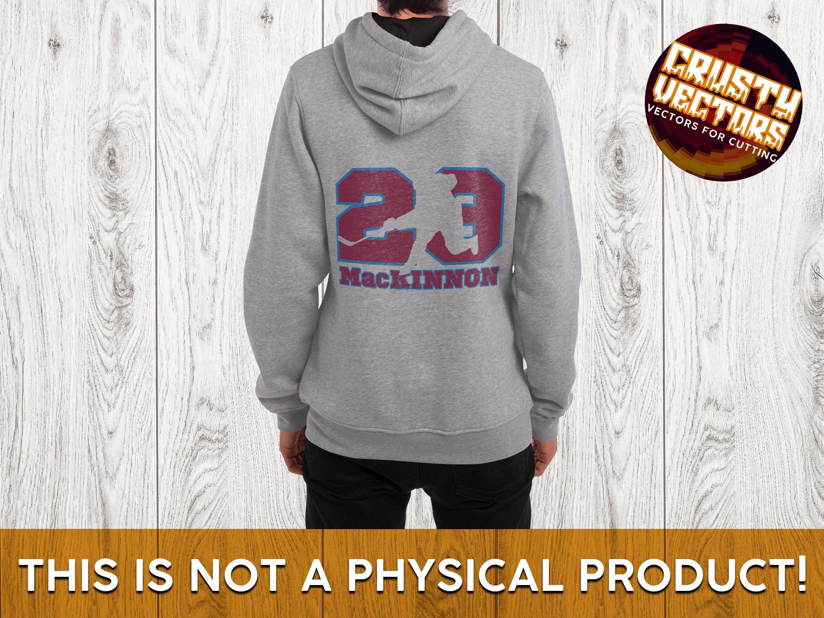 Mackinnon Colorado Hockey Player Silhouette and Number for Etsy