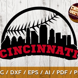 Cincinnati Baseball Inspired Logo Design - Perfect for Printing, Cutting and Sublimation - svg, ai, png, eps, dxf, Cricut and Silhouette