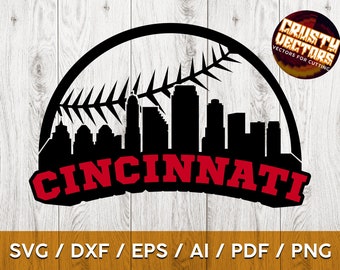 Cincinnati Baseball Inspired Logo Design - Perfect for Printing, Cutting and Sublimation - svg, ai, png, eps, dxf, Cricut and Silhouette