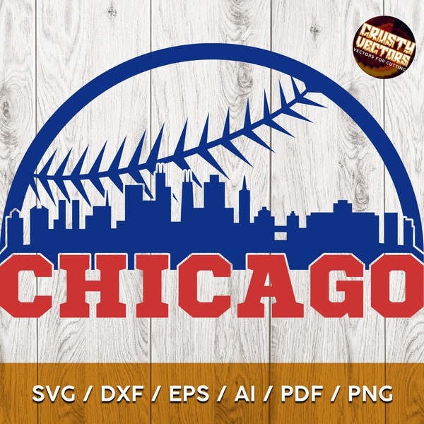 Chicago Baseball Inspired Logo Design - Perfect for Printing, Cutting and Sublimation - svg, ai, png, eps, dxf, Cricut and Silhouette