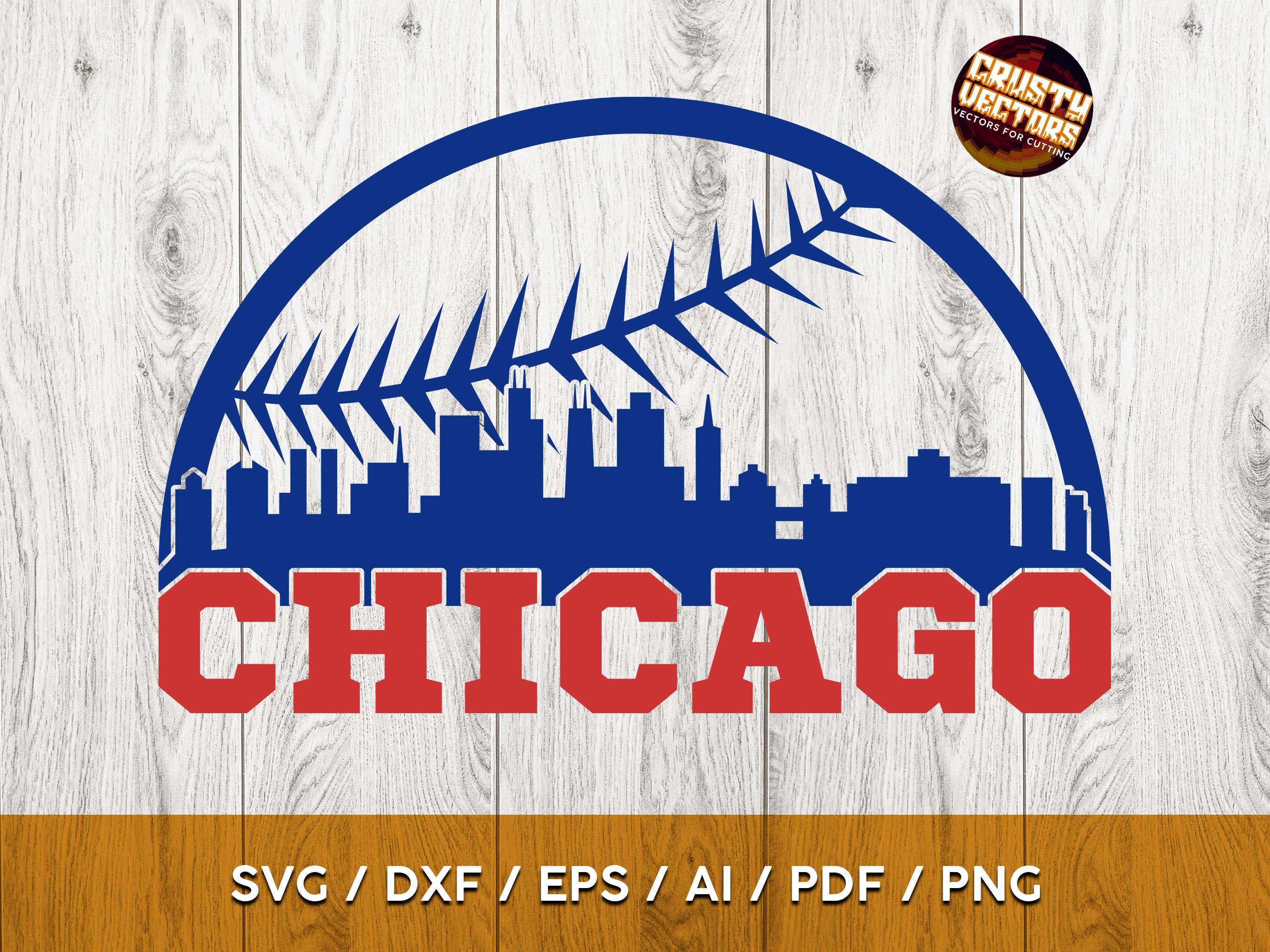 Chicago Baseball Inspired Logo Design - Perfect for Printing, Cutting and Sublimation - svg, ai, png, eps, dxf, Cricut and Silhouette