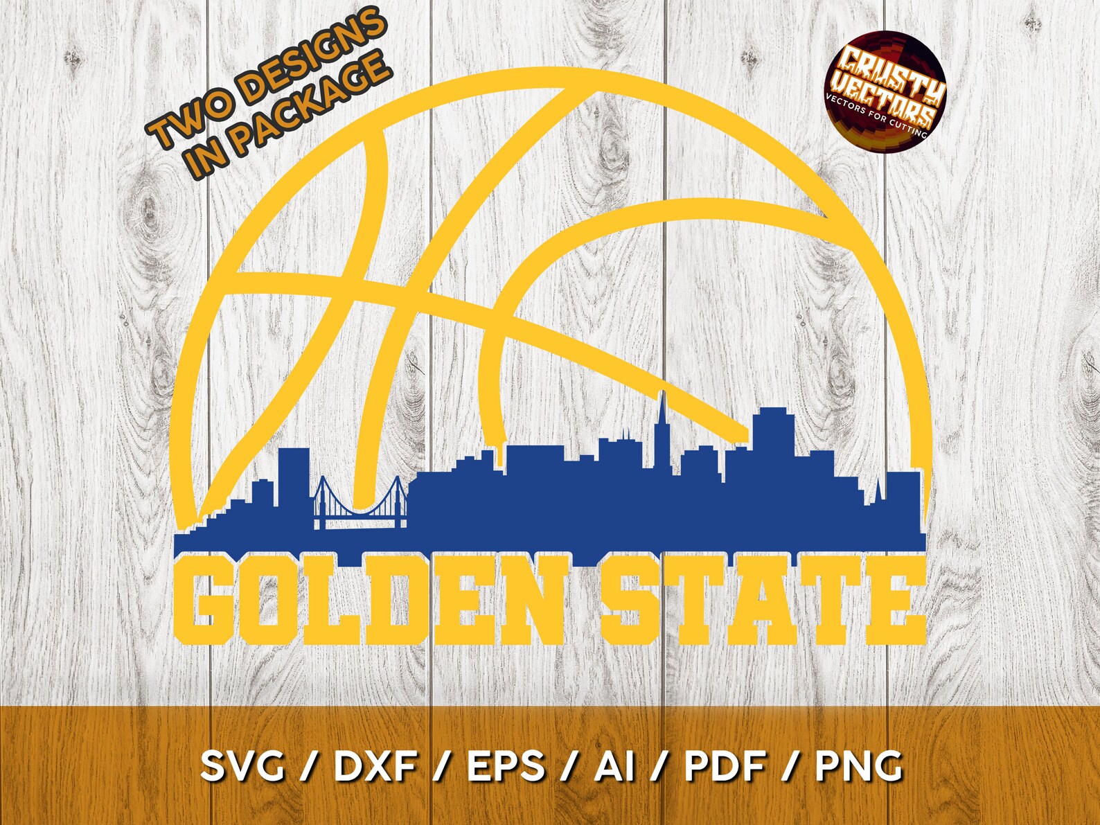 Golden State Basketball Custom Design With City Skyline for Printing ...