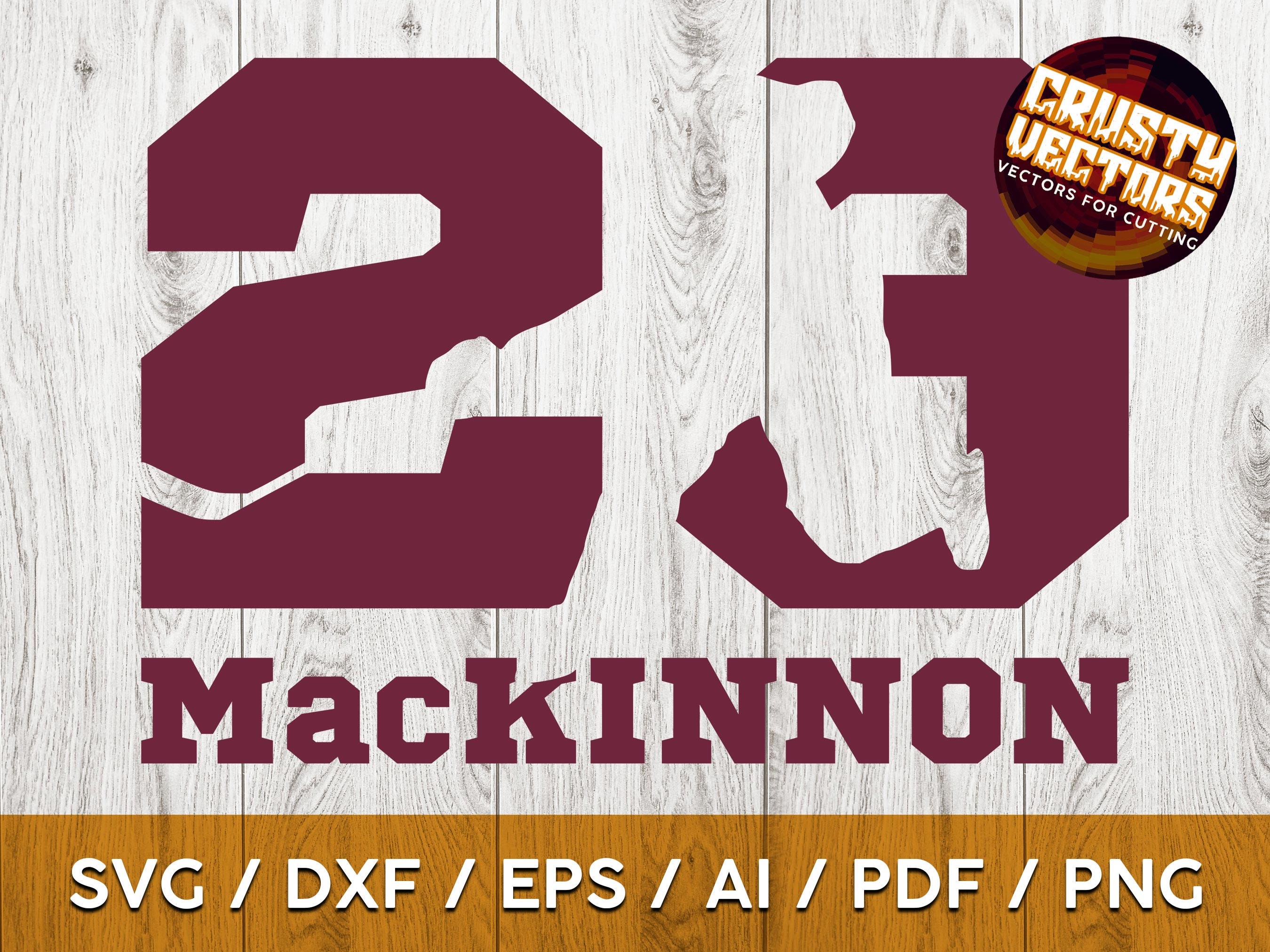 Mackinnon Colorado Hockey Player Silhouette and Number for Etsy