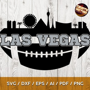 Calcio di Las Vegas con skyline Fan art Perfetto per stampa, taglio e sublimazione e - Svg, Ai, Png, Pdf, Dxf, Cricut, Eps, Silouhette