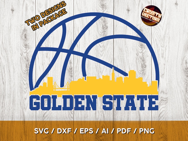 Golden State Basketball Custom Design With City Skyline for Printing ...