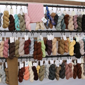 Alpaca Blk/Magenta Yarn 2-ply Worsted & Merino, alpaca sweater, knitting tool, crotchet supply, tutorials, alpaca blanket beanie, USA Made image 7