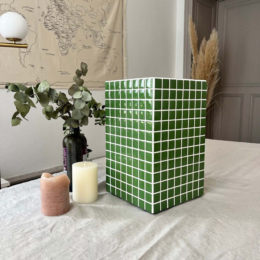 MOSAIC COLUMN 32CM X 20CM Tiled Coffee Table Tiled Side Etsy