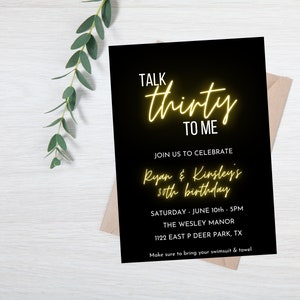Talk Thirty To Me Invitation Template | Editable Invitation | 30th Birthday | Birthday Invitation
