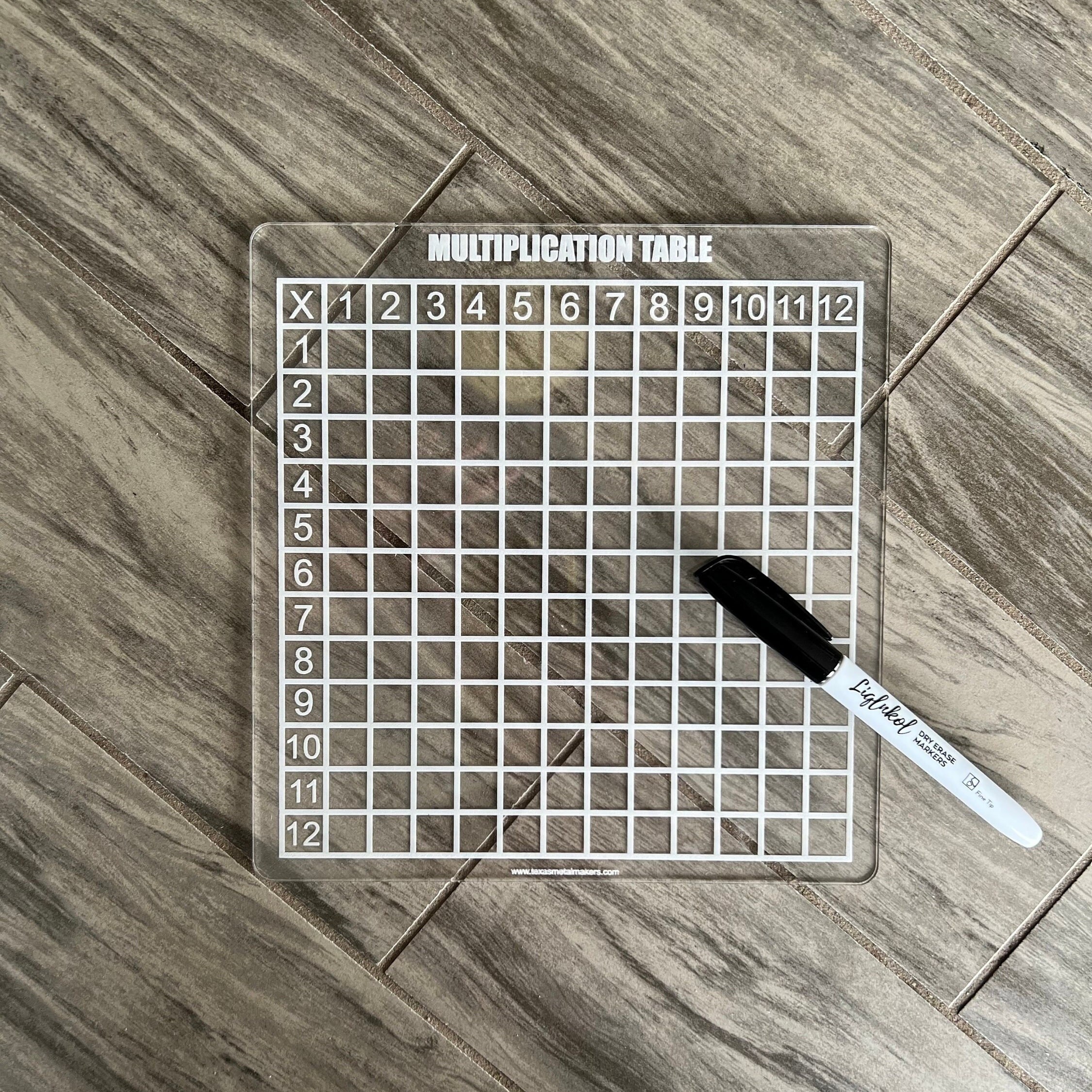 Acrylic Dry Erase Math Learning Boards Reusable Washable Math Board