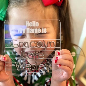 I Can Write My Name Tracing Board | Dry Erase Learning Board | Reusable Personalized Washable Board | Preschool Learning Education Supplies
