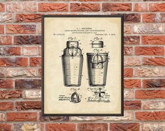 Liquid Mixer Patent Print - Digital Download - 7 Different Backgrounds Included