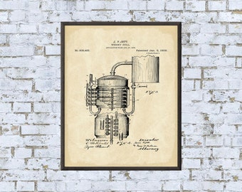 Whiskey Still Print - Digital Download - 7 Different Backgrounds Included