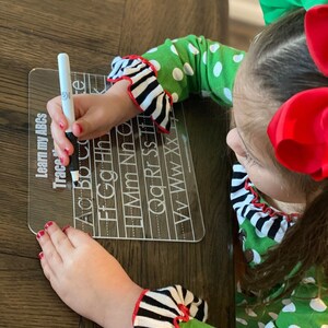 Customizable Children Acrylic Learning Boards, Dry Erase Learning Board, Reusable Personalized Boards, Preschool, Education Supplies Learn My ABC's