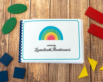 Montessori Sensorial Lamibook Busy Book Physical Printed Homeschool Kindergarten Toddler Learning Binder