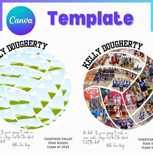 Editable Volleyball Canva Frame Template Pdf Photo Collage 33 photos