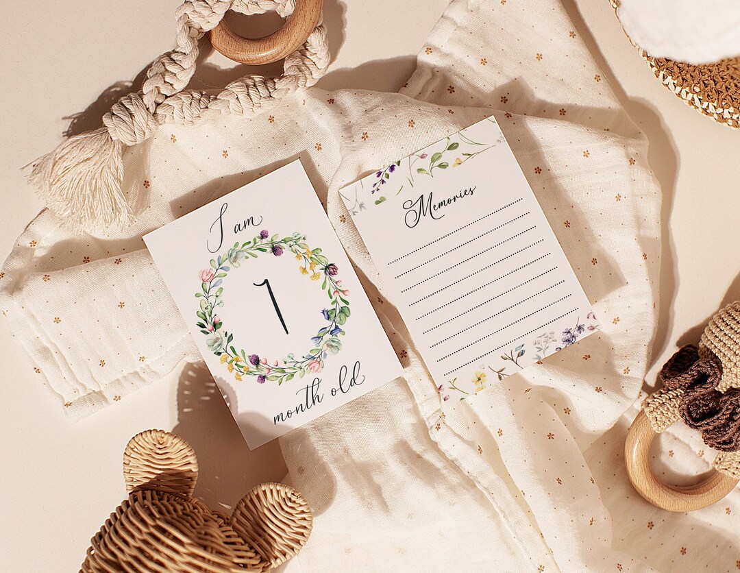 Printable Baby Milestone Cards Download Gender Neutral Baby - Etsy
