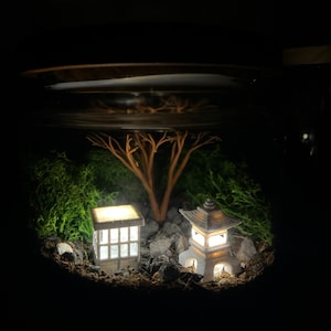 Illuminate Your Terrarium with Japanese Lantern - Terrarium Miniature Collection