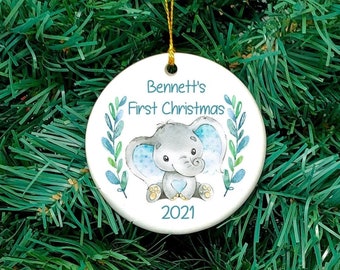 Baby's 1st Christmas Ornament, Personalized Baby Christmas Ornament