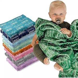 Manta personalizada personalizada, Manta de nombre, Manta de regalo, Manta para bebés, Manta para niños, Regalo personalizado, Regalo personalizado, Manta retro, Boho