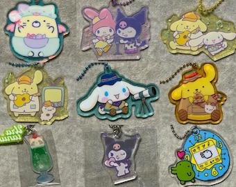 Akrylnyckelringar (Sanrio/Gashapon/Kawaii/Heisei Retro/Flickor/Gyaru/Unika presenter)