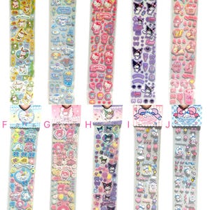 Sticker Bogen (Sanrio/Hello Kitty/Rilakkuma/Cinnamoroll/My Melody/Pompompurin/Kuromi/Kawaii/Gotochi/Heisei Retro/Girls/Gyaru/Unique Geschenke)