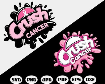 SVG "Crush Cancer" (Lucha contra el cáncer), Concientización sobre el lazo rosa (Descarga digital)