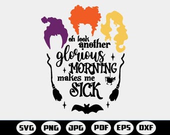 Witch Svg, Funny Glorious Morning Design (Digital Files)