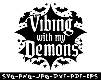 Dark Humor Demons SVG, Goth Sarcastic Png (Digital Download)