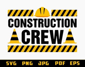 SVG de equipo de construcción, PNG de camiseta de cumpleaños, archivo de contratista (descarga digital)