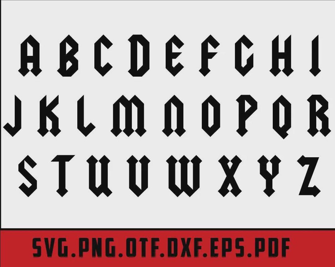 ACDC Rock Font SVG, Heavy Metal Alphabet Letters (digital Download) - Etsy