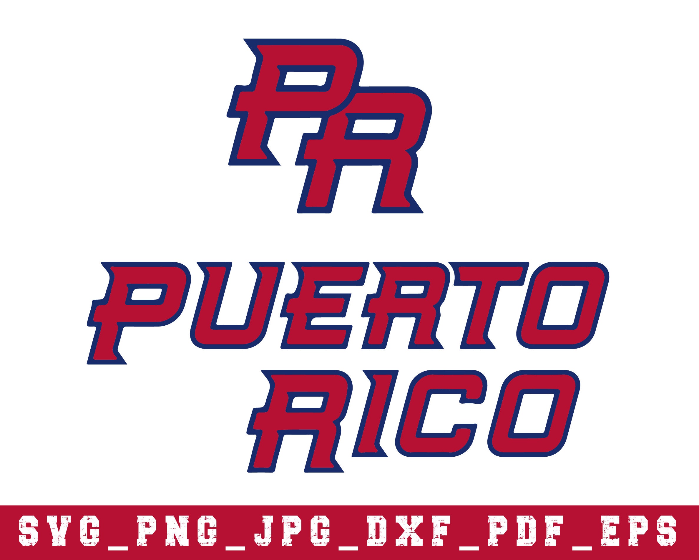 Puerto Rico Baseball Team, Puerto Rico Baseball SVG, Puerto Rico SVG