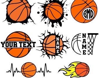 Basketball SVG Bundle, Monogram Shirt Design (Digital Files)
