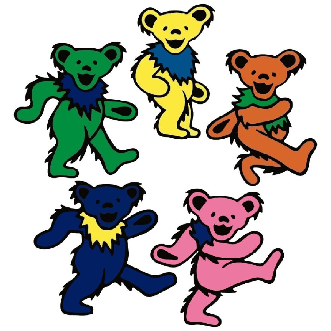 Grateful Dead Dancing Bears SVG PNG Vector digital Download Etsy