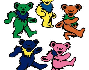 Grateful Dead Dancing Bears SVG, PNG, Vector (Digital Download)