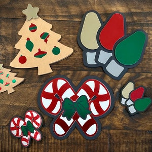 Mini Christmas Cards with Envelopes, Gift Tags, Mini Holiday Cards, set of 4 or 8, Cards For Small Gifts, Stocking Stuffers