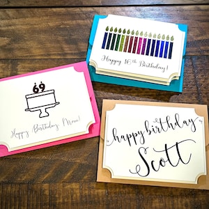 Milestone Birthday Card, Add Name And Age To Card, Personalized Milestone Birthday Card, Personalized Birthday Card, Foil Birthday Card