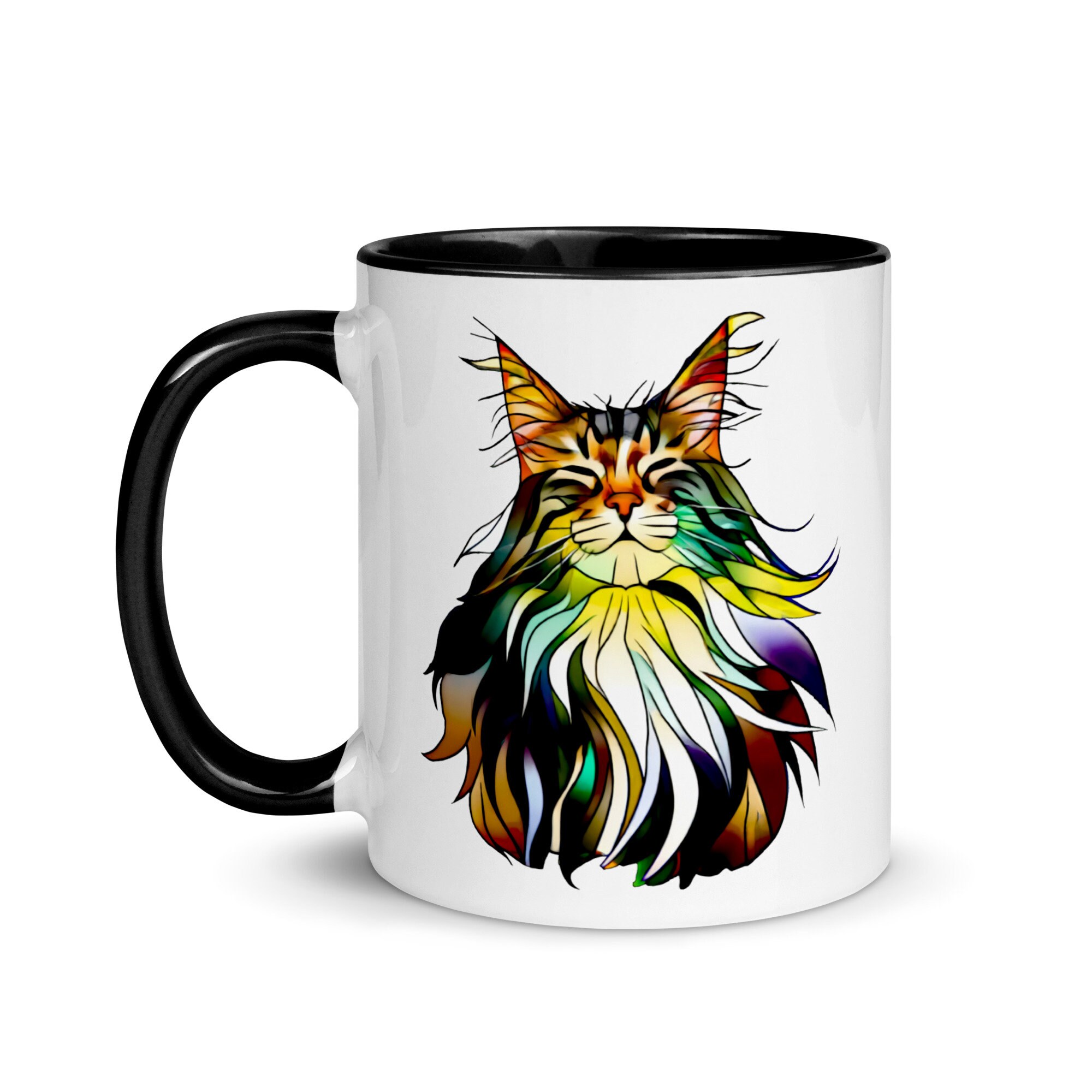 Mug Blanc En Céramique Décoré Main Coon - Neuf Dans Son Emballage - Fabriqué En France