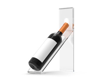 Portabottiglia moderno per vino trasparente